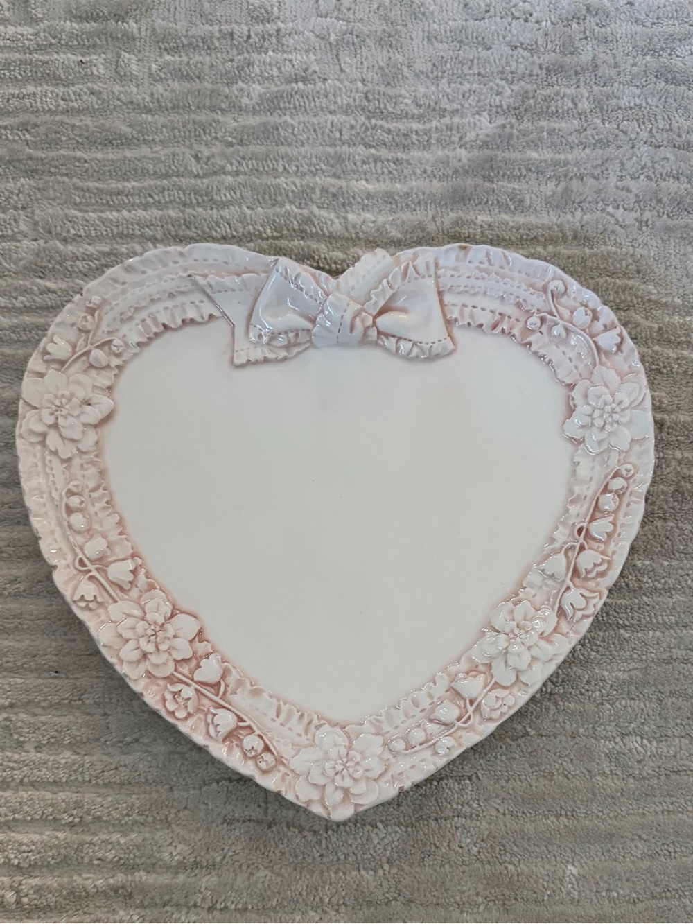 Nordstrom Italian Hand-Painted Ceramic Heart Serving Dish